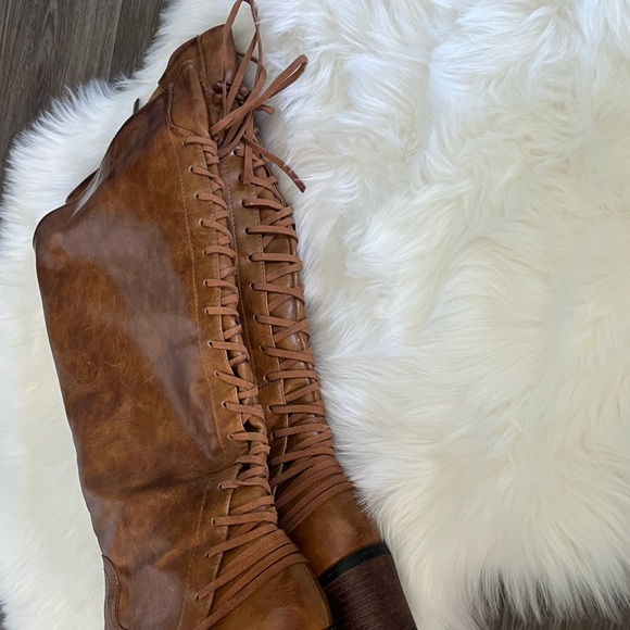 Torrid Distressed Lace Up Back Knee-High Boots Size 9 Wide Width - Picture 8 of 16